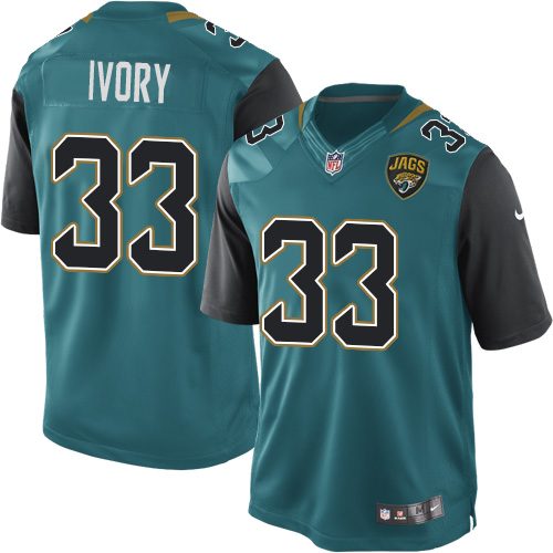 Youth Elite Chris Ivory Nike Jersey Teal Green Home - #33 NFL Jacksonville Jaguars